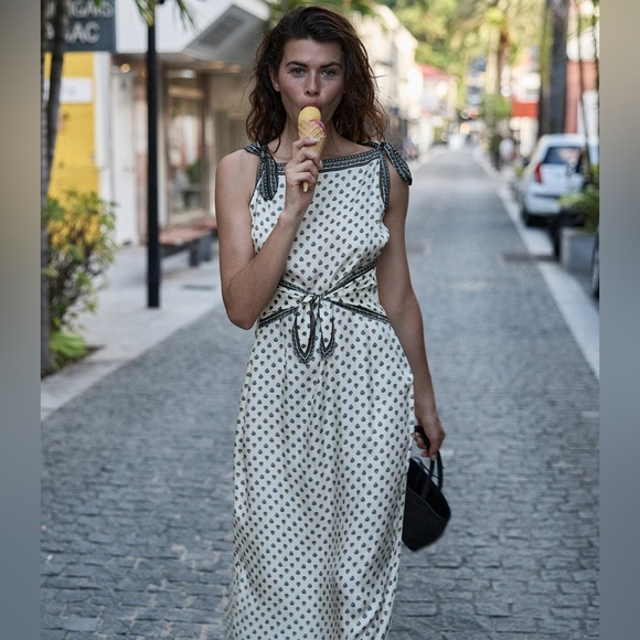 DOEN AMORETTE DRESS IN RIVIERA FOULARD, Brand new, never worn, no flaws. - Picture 1 of 16